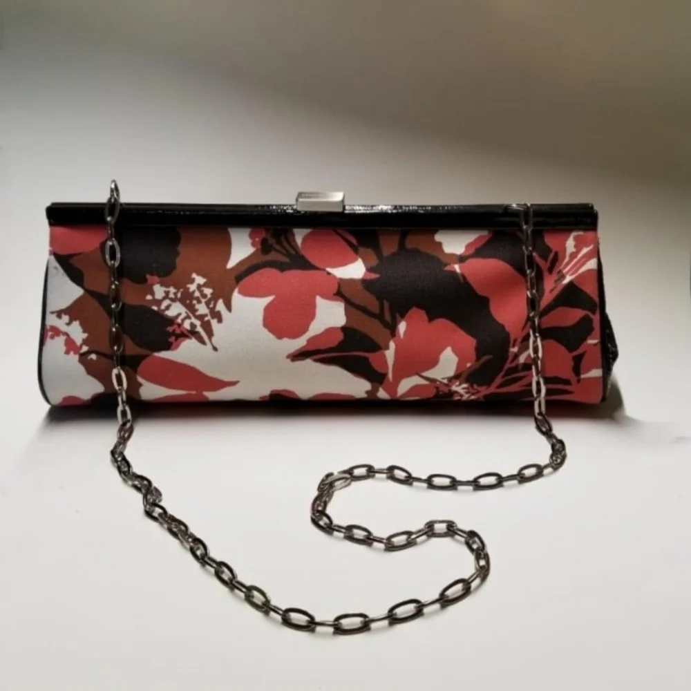 Kenneth‎ Cole Floral Canvas Clutch Shoulderbag Y2K Vegan Vintage